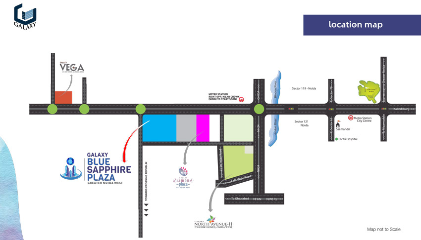 Galaxy Blue Sapphire Plaza Location Map